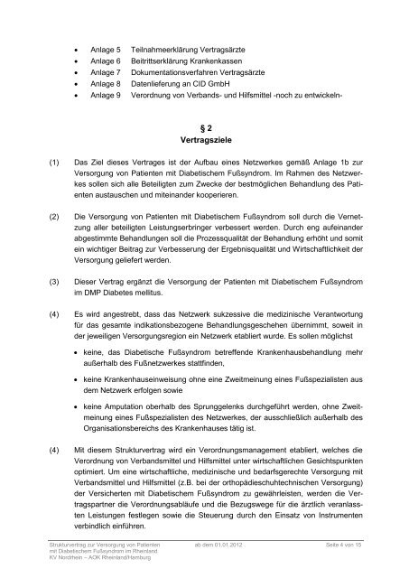 Der Vertrag im Wortlaut mit Anlagen (PDF, 580 - Kassenärztliche ...