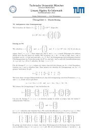 Technische Universität München Lineare Algebra für Informatik - M10