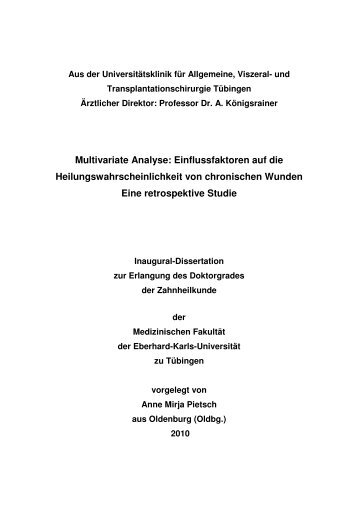 Inaugural-Dissertation zur Erlangung des Doktorgrades ... - TOBIAS-lib
