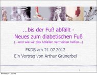 neues zum diabetischen Fuß - Fkdb.net