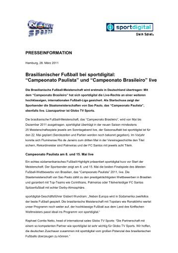 Brasilianischer Fußball bei sportdigital: “Campeonato Paulista” und ...