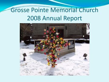 Annual Report - Grosse Pointe Memorial Church