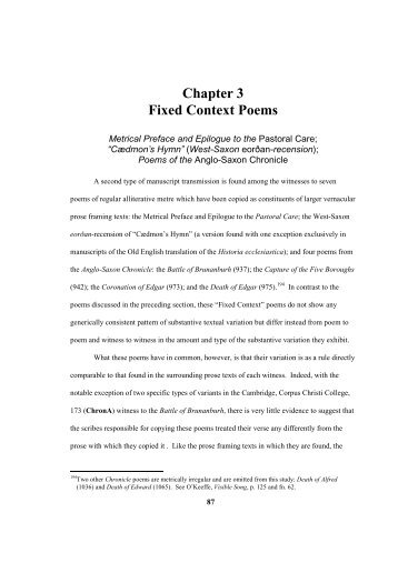 Chapter 3 Fixed Context Poems