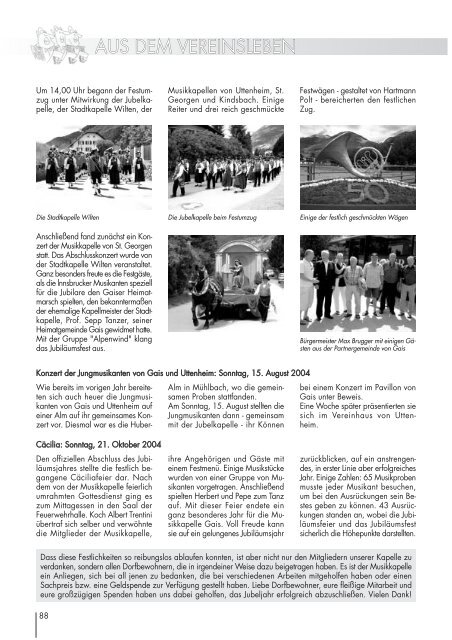 Ausgabe 01/2005 Aus dem Vereinsleben (Seite 87