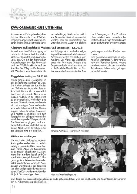 Ausgabe 01/2005 Aus dem Vereinsleben (Seite 87