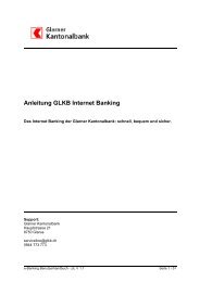 Anleitung GLKB Internet Banking