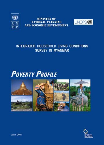 integrated household living conditions survey in myanmar - UNDP ...