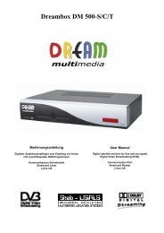 User Manual DM 500 - Dream Multimedia