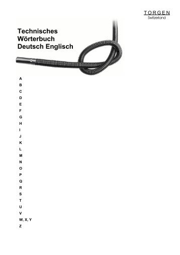 Technisches Wörterbuch Deutsch Englisch - TORGEN Switzerland ...