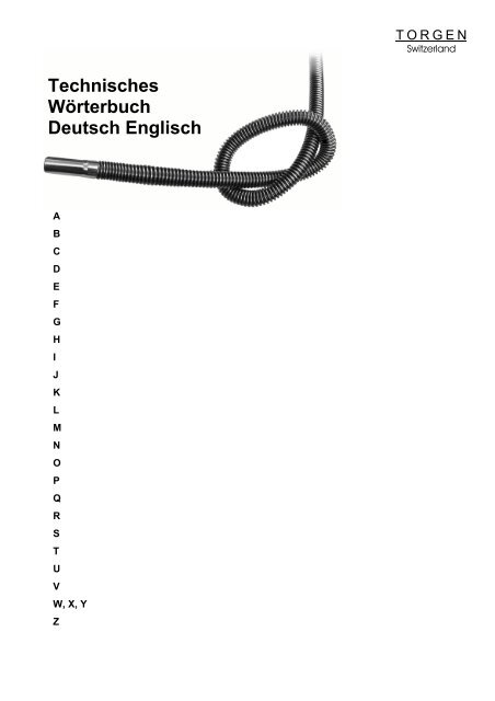 Technisches Wörterbuch Deutsch Englisch - TORGEN Switzerland ...