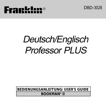 Deutsch/Englisch Professor PLUS - Franklin Electronic Publishers