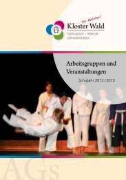 AG-Heft Schuljahr 2012/13 - Heimschule Kloster Wald