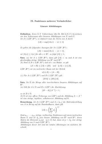 Zusammenfassung der Vorlesung Analysis (3.Teil) (pdf- Datei