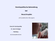 Homöopathische Behandlung bei Heuschnupfen - Homoeopathie ...