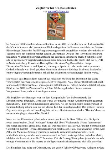 Episoden bei den Bausoldaten - home . snafu . de