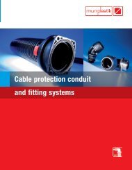 Cable protection conduit and fitting systems - Murrplastik