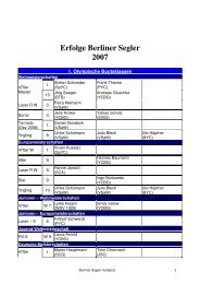 Erfolge Berliner Segler 2007 - Berliner Segler-Verband e.V.