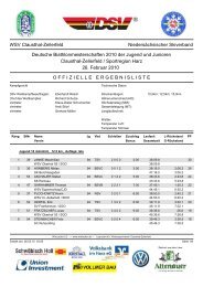 WSV Clausthal-Zellerfeld Niedersächsischer Skiverband Deutsche ...