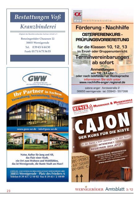 Amtsblatt Stadt Wernigerode 03 - 2012 (5.88 MB)