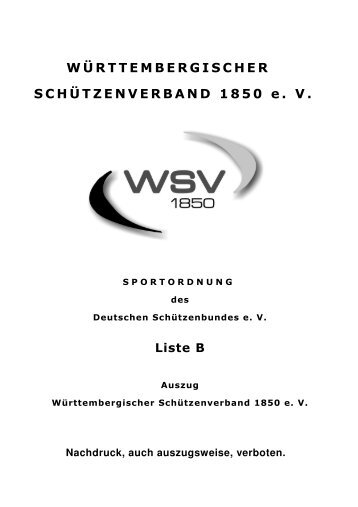 WSV Sportordnung 2011 _LANGFASSUNG Liste B_ Stand 07.08.20 ...