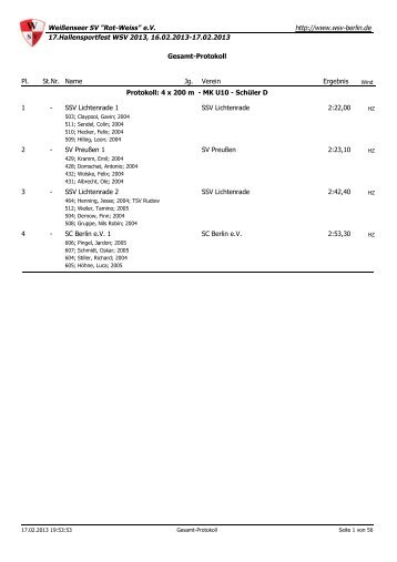 WSV - Berliner Leichtathletik-Verband eV