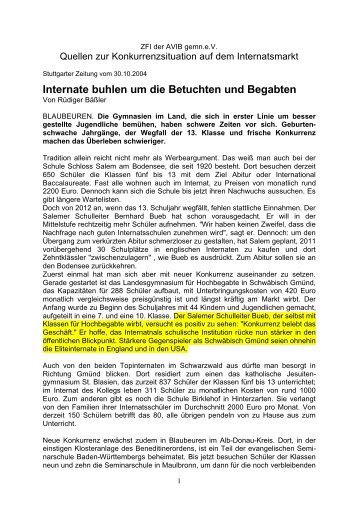 Internate buhlen um die Betuchten und Begabten