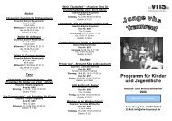 Programm für Kinder und Jugendliche