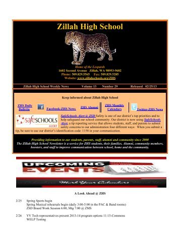 to read the latest issue-pdf - Zillah School District #205