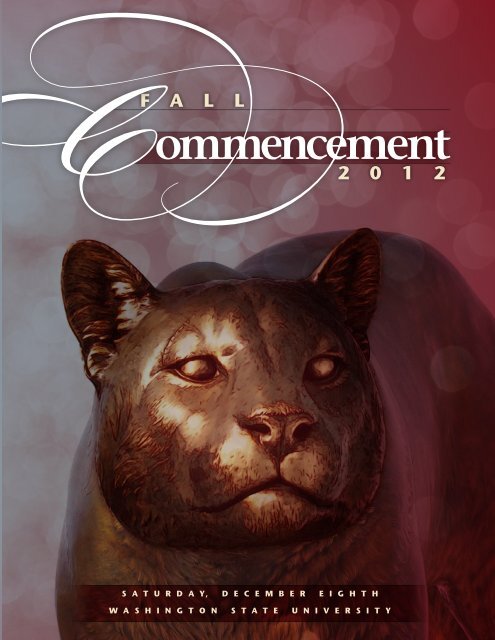 Fall 2012 - Pullman Campus Commencement Ceremonies ...