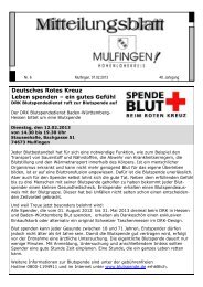 Mitteilungsblatt Nr. 6, v. 07.02.2013 - Gemeinde Mulfingen