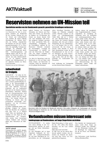 Reservisten nehmen an UN-Mission teil