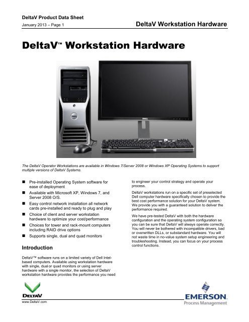 DeltaV Workstation Hardware - Emerson Process Management