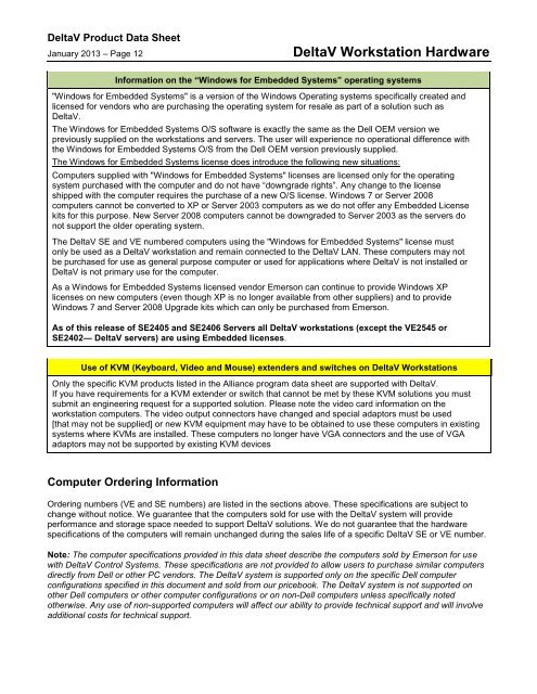 DeltaV Workstation Hardware - Emerson Process Management