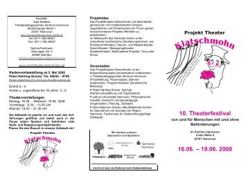 Programm Klatschmohn 2008:Programm Klatschmohn 2007