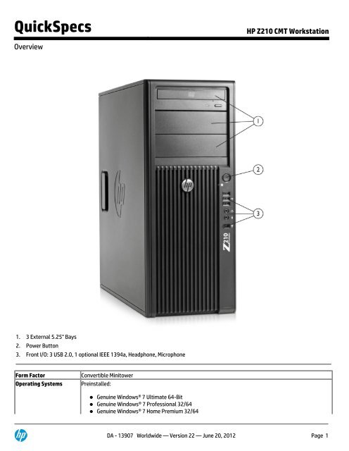 HP Z210 CMT Workstation - FTP Directory Listing - HP
