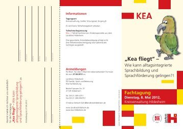 „Kea fliegt“ – - Kea – Kinder entwickeln alltagsintegriert Sprache