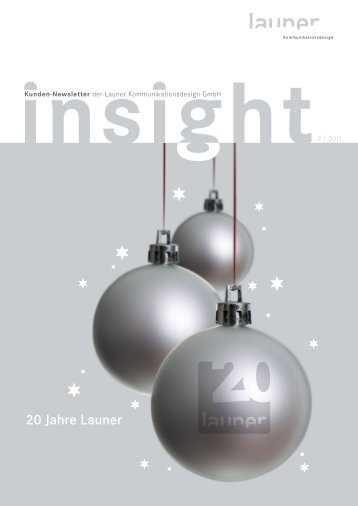 20 Jahre Launer - Launer Kommunikationsdesign GmbH