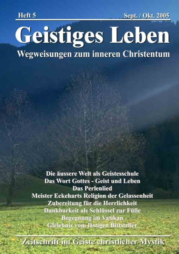 Die äussere Welt als Geistesschule Das Wort Gottes - Geist und ...