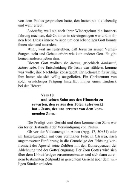 Gert Hoinle 1. Thessalonicher Einleitung und Kapitel 1 - JChristus.de