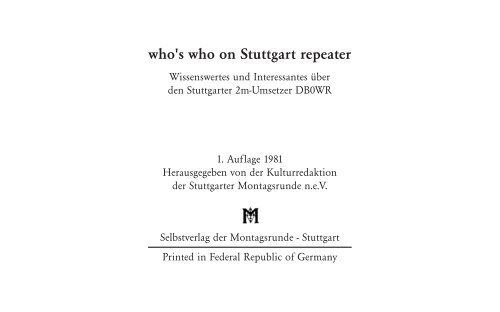 on Stuttgart repeater DB0WR - KLOTH.NET