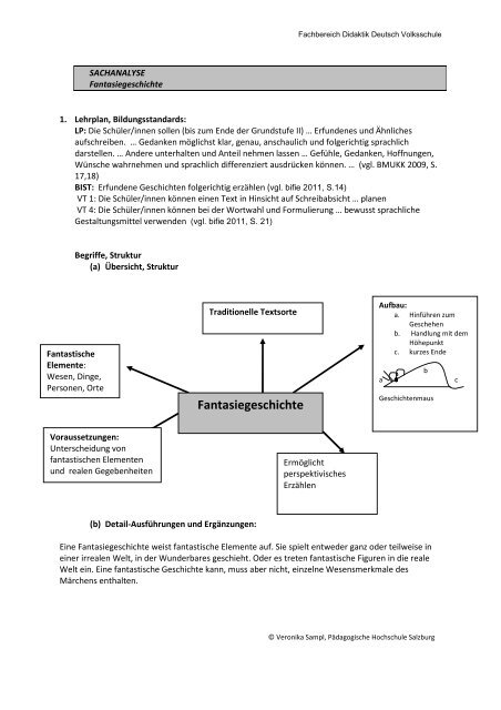 SA _ Didaktik Deutsch 5_ Fantasiegeschichte - PH Salzburg