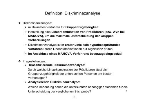 Diskriminanzanalyse