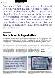 Texte leserlich gestalten - Agenturtschi