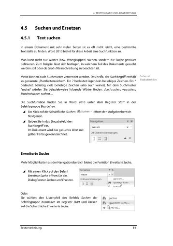 4.5 Suchen und Ersetzen