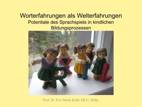 Spielzeug Sprache Kreativer Umgang mit Sprache und Text in der ...