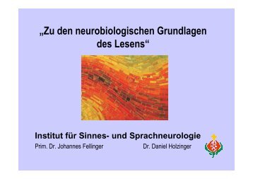 Neurobiologische Grundlagen des Lesens