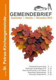 Gemeindebrief für September bis November 2012 - St. Petrus ...