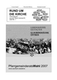 RUND UM DIE KIRCHE - Pfarre Aschach an der Donau - Diözese Linz