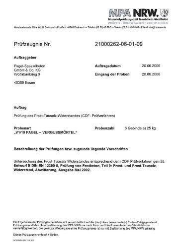Prüfung Frost-Tausalz-Widerstand (CDF) - Pagel Spezial-Beton ...