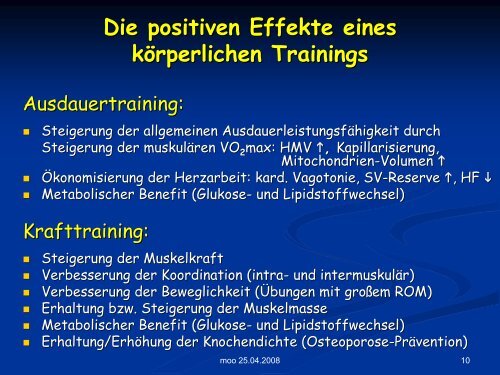 Kraft- und Ausdauertraining im Alter - Dr. Kurt A. Moosburger